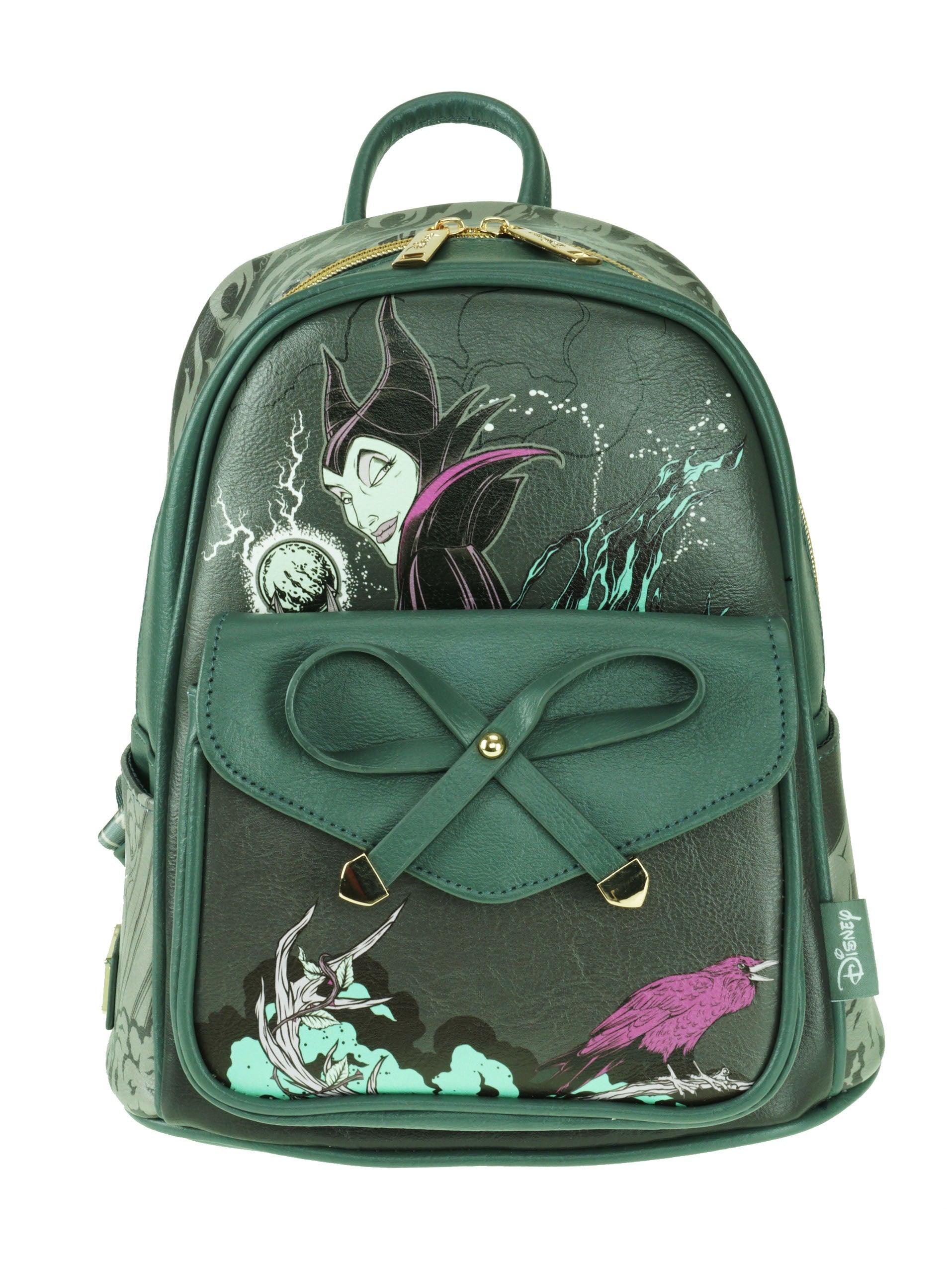 Maleficent 11″ Faux Leather Mini Backpack – Ribbon