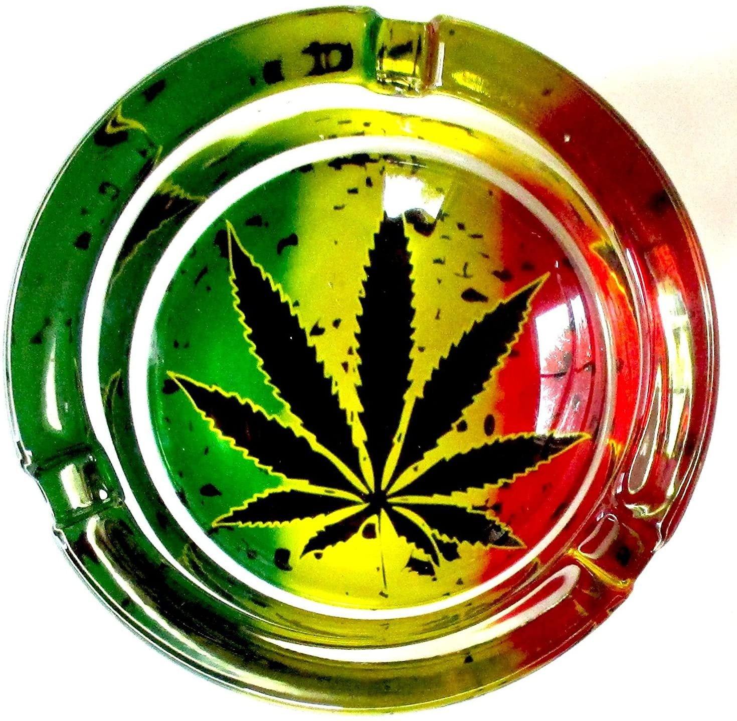 Marijuana Glass Ashtray