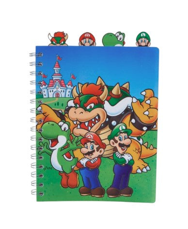 Mario 4 Tabbed Spiral 96pg Journal in PDQ