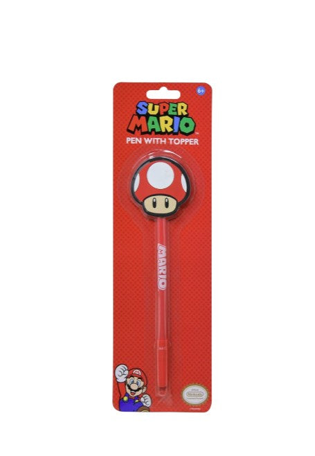 Mario Pen With Shaped Topper on Card