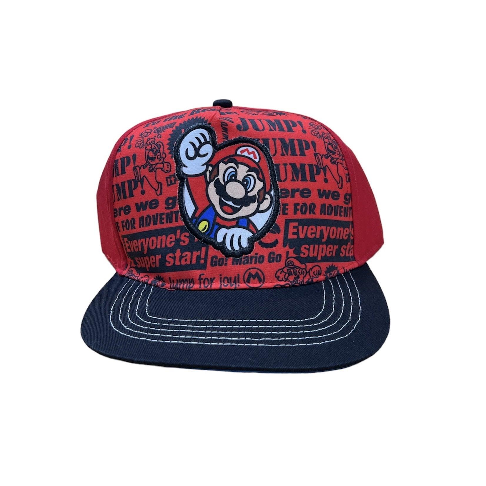 Mario Snapback Cap with Embroidered Details