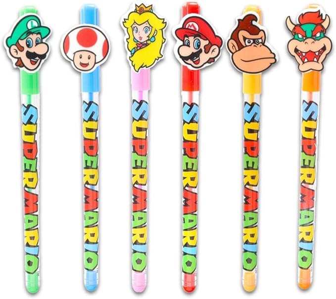 Mario 6pk Gel Pens on Card