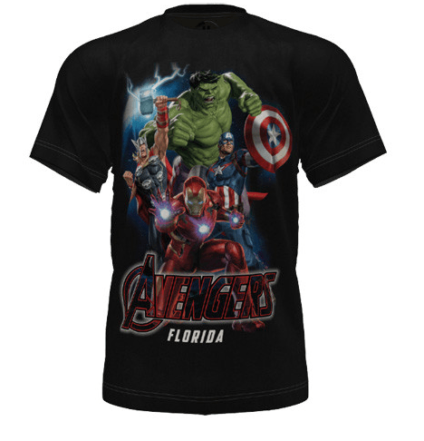 Marvel Avengers Florida Boom Black Adult T-shirt