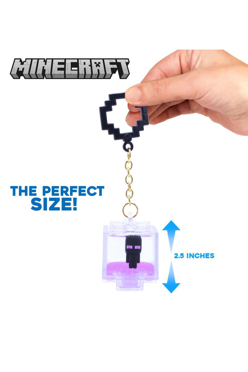 Minecraft Charms 2.5 Inch Backpack Hangers Liquid-Filled Clip-On