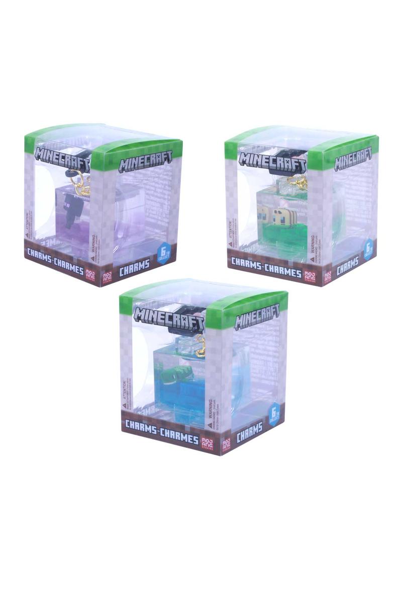 Minecraft Charms 2.5 Inch Backpack Hangers Liquid-Filled Clip-On