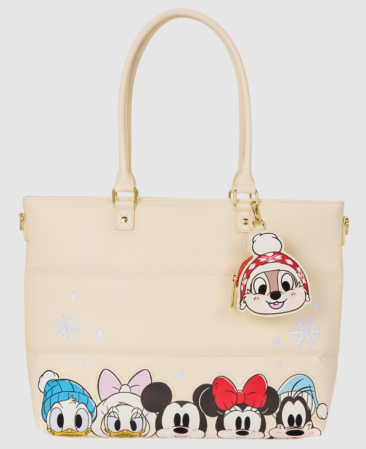 Mickey & Friends Holiday Tote Bag With Coin Bag