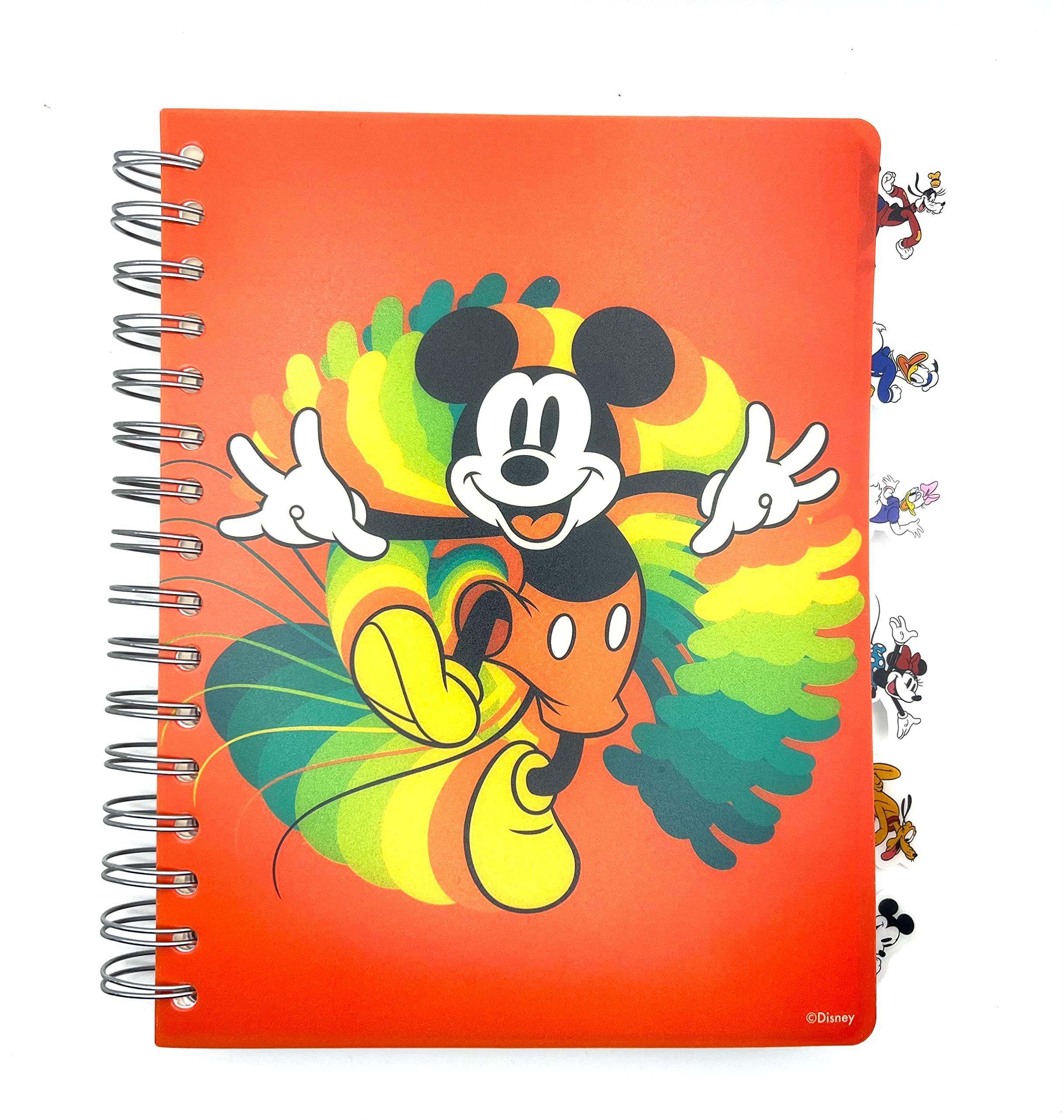 Mickey and Friends Spiral Bound Tab Journal 144 Page Notebook