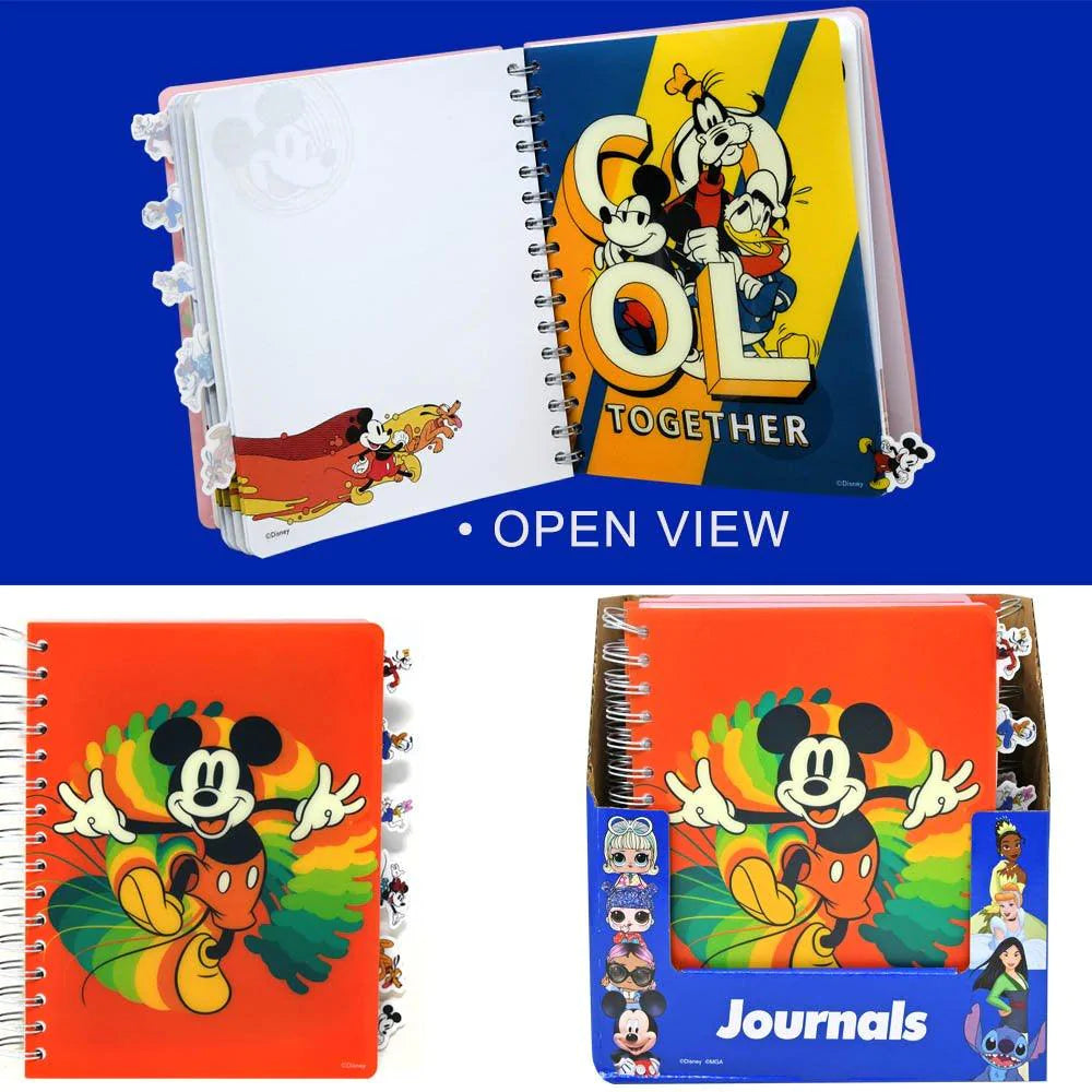 Mickey and Friends Spiral Bound Tab Journal 144 Page Notebook