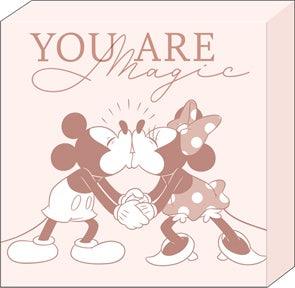 Mickey and Minnie You Are Magic 6"x 6"x 1.5" Box Wall Sign
