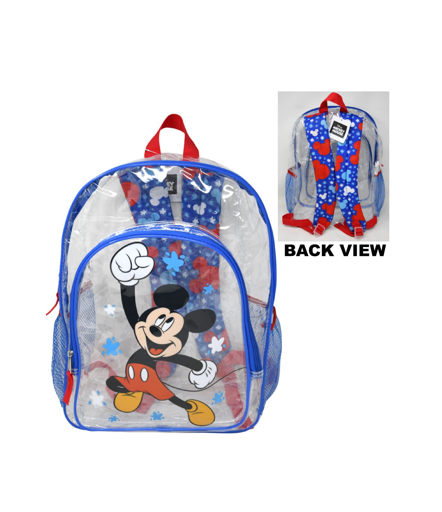 Mickey Raising hand Transparent 16" Backpack