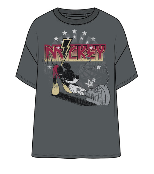 Disney Junior Mickey Band Tee Rock & Roll Gray