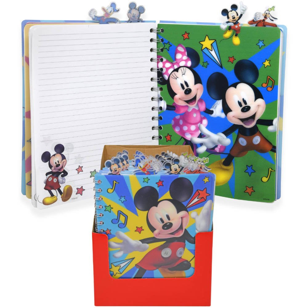Mickey 4 Tabbed Spiral Journal 96pg .