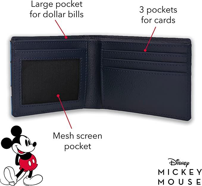 Disney's Mickey and Minnie Mouse Zip Around Nylon Wallet, Lightweight