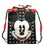Mickey Mouse Big Happy Face Drawstring Bag Black