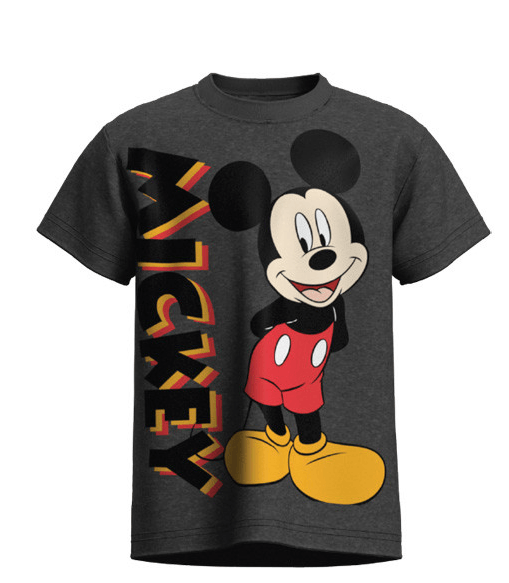 Mickey Mouse Boys Black Heather T-shirt