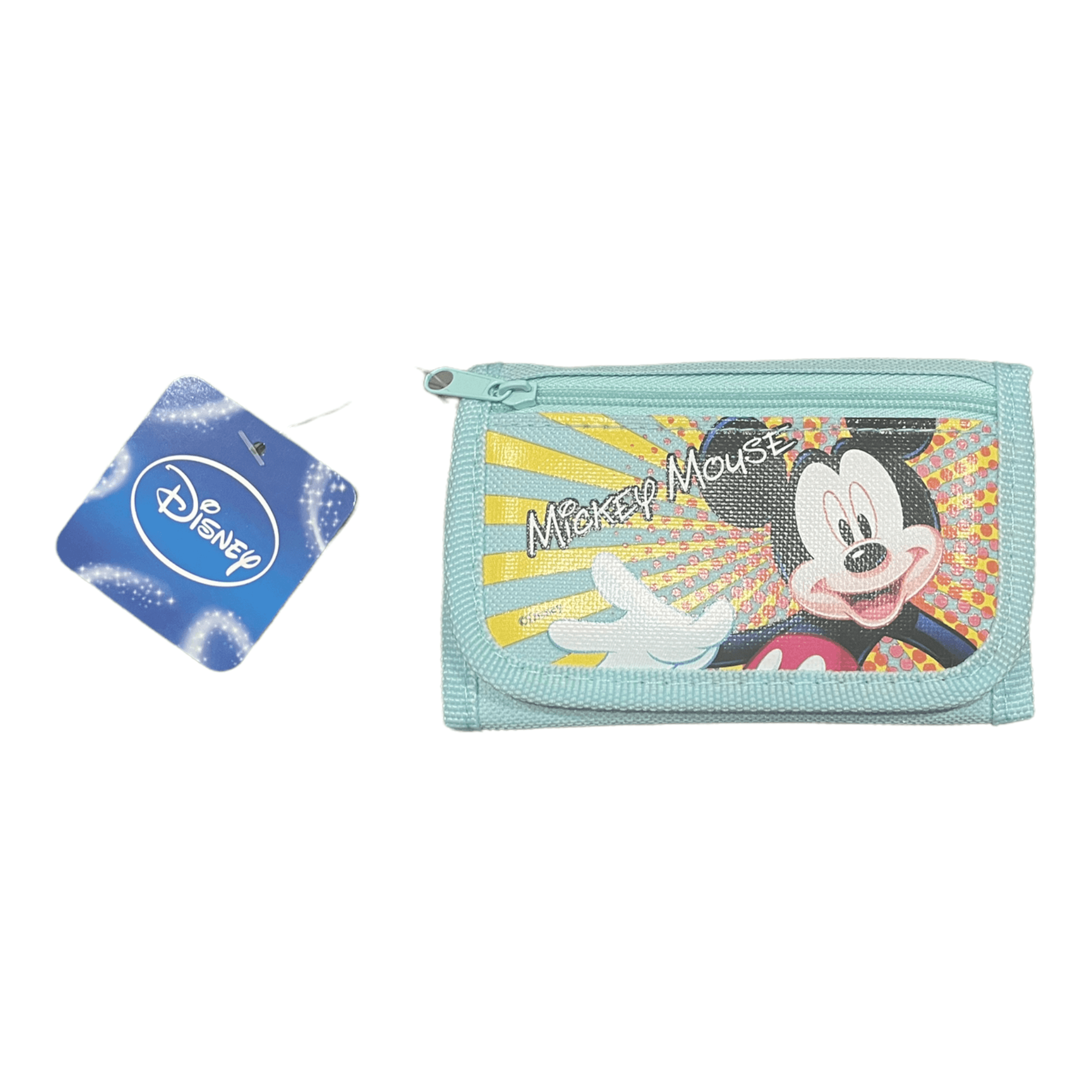 Mickey Mouse Character Blue Trifold Wallet