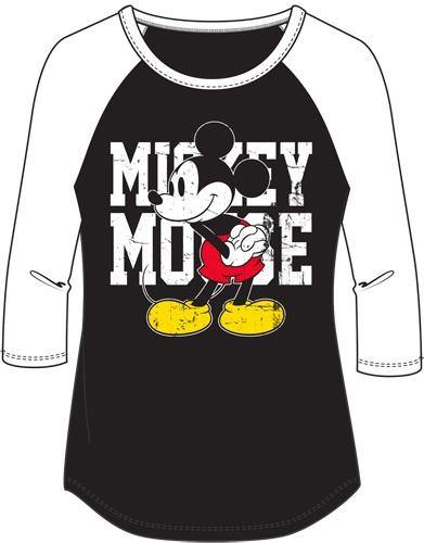 Mickey Mouse Name SJ Small Fashion 3/4 Sleeve Top
