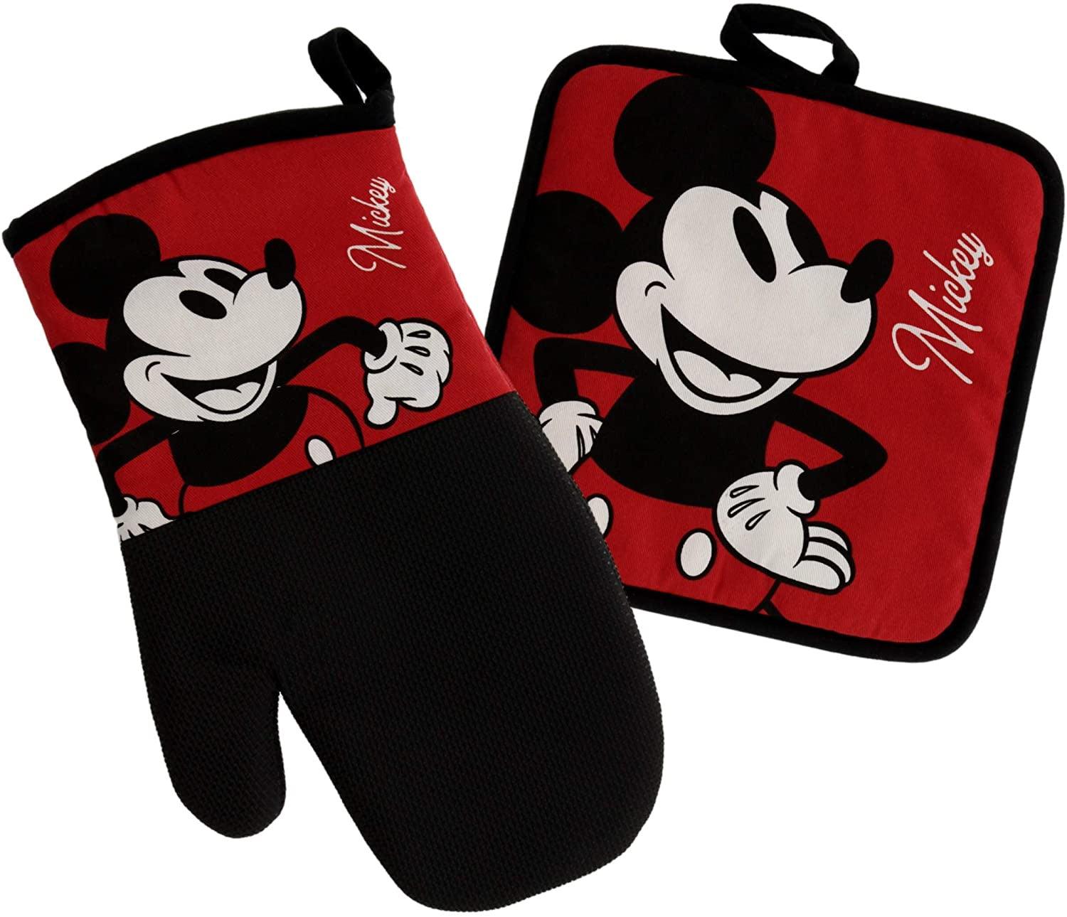 Mickey Mouse Oversized Oven Mitt and Pot Holder Red