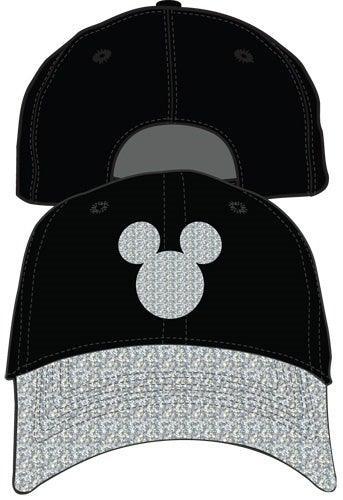 Mickey Mouse Shimmer Adult Baseball Hat, Silver