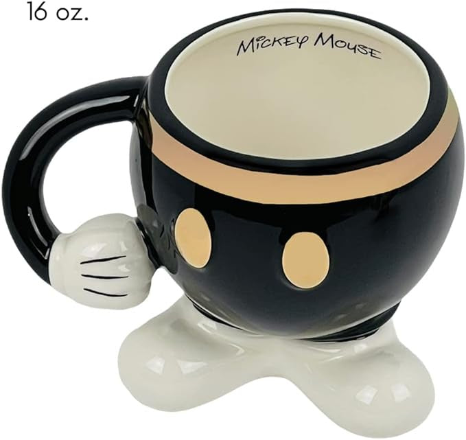 Disney Mickey Mouse Molded Mug Black in Box