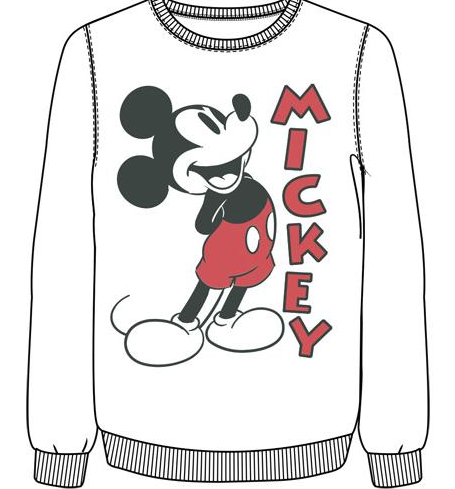 Disney Adult Mickey Pullover Sweatshirt White