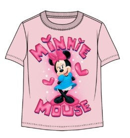 Cute Minnie Hearts Toddler Pink Tee