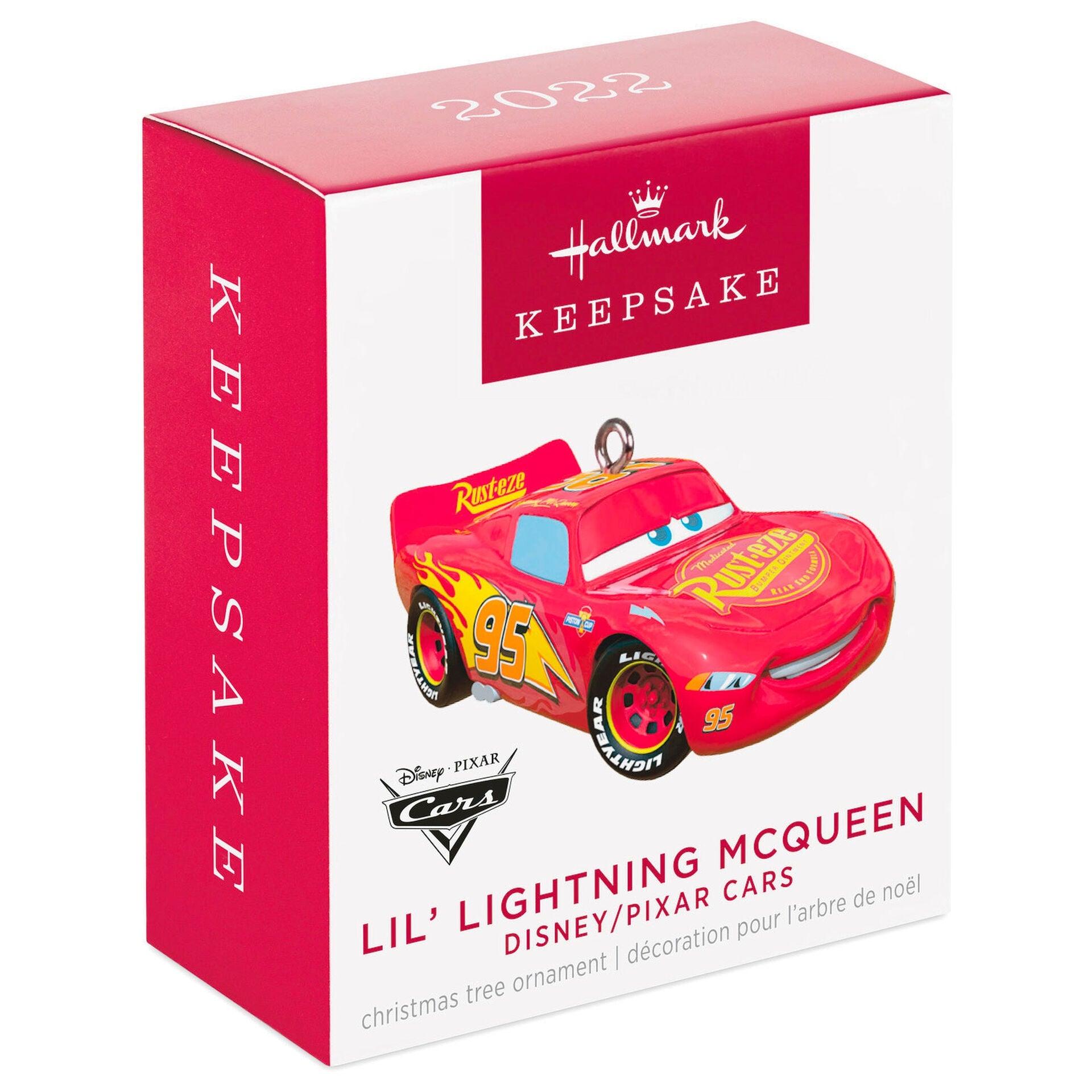Mini Disney/Pixar Cars Lil' Lightning McQueen Ornament, 0.5"