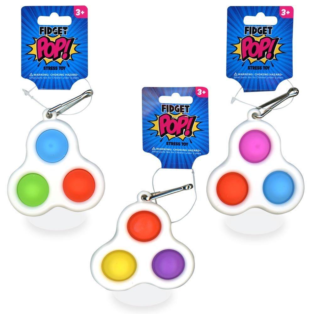 Mini Fidget Popper Bag Clip (Assorted Colors) (Sold Individually)