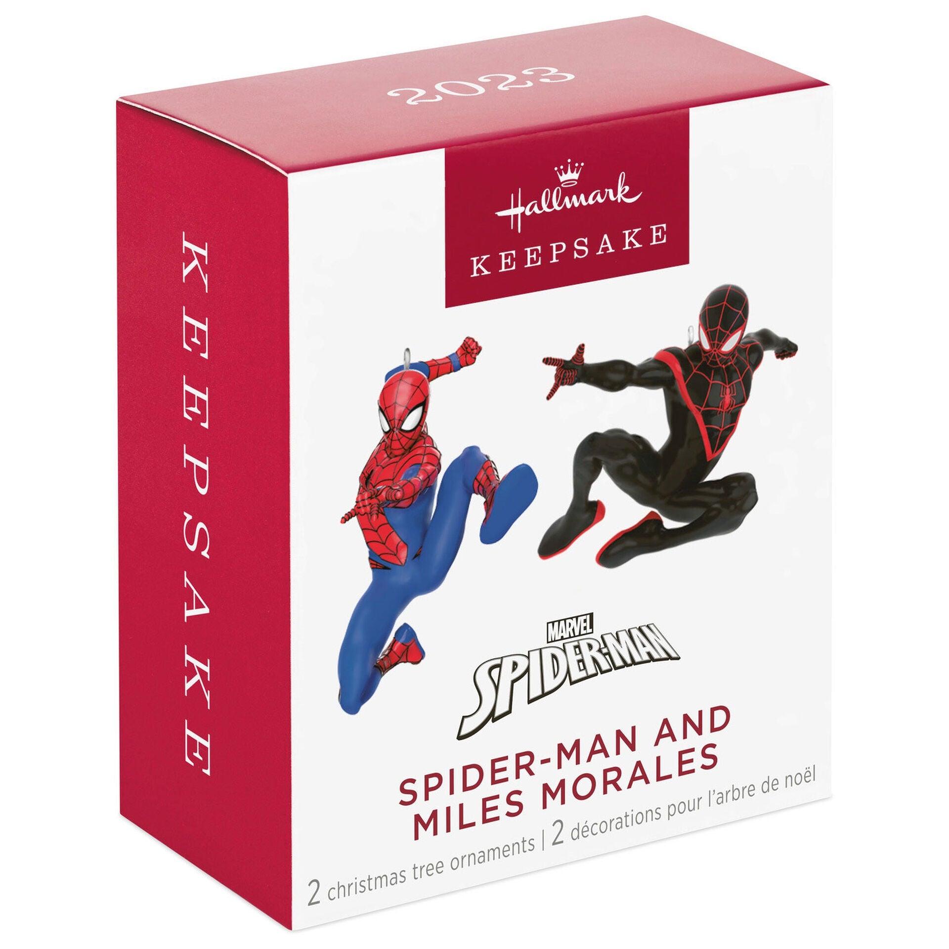Mini Marvel Spider-Man and Miles Morales Ornaments, Set of 2