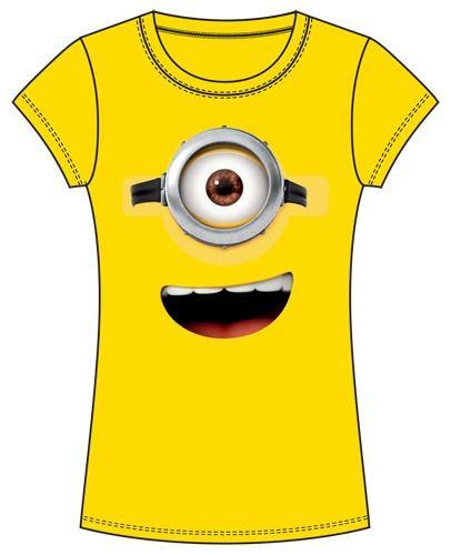 Minions Face Junior Fitted Fashion Top