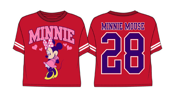 Disney Minnie Mouse 28 Hockey Tee Red