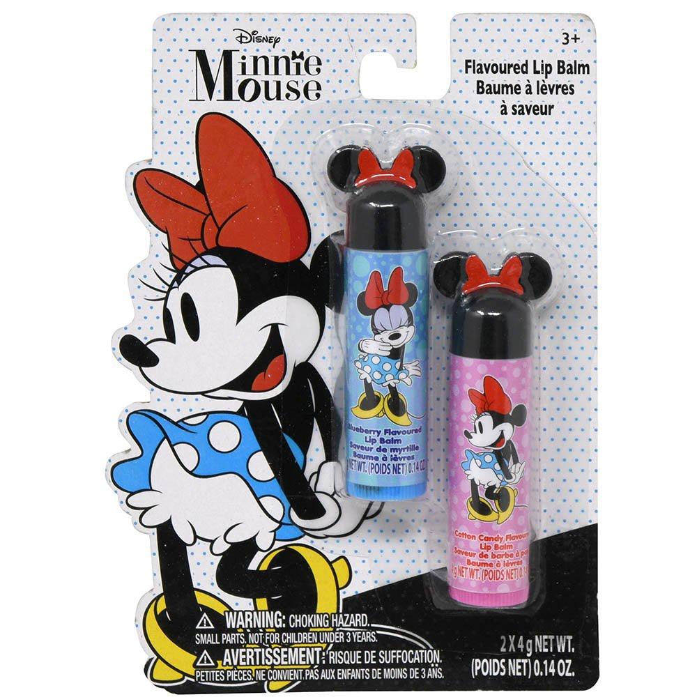 Minnie 2pk lip balm with shaped cap on Card