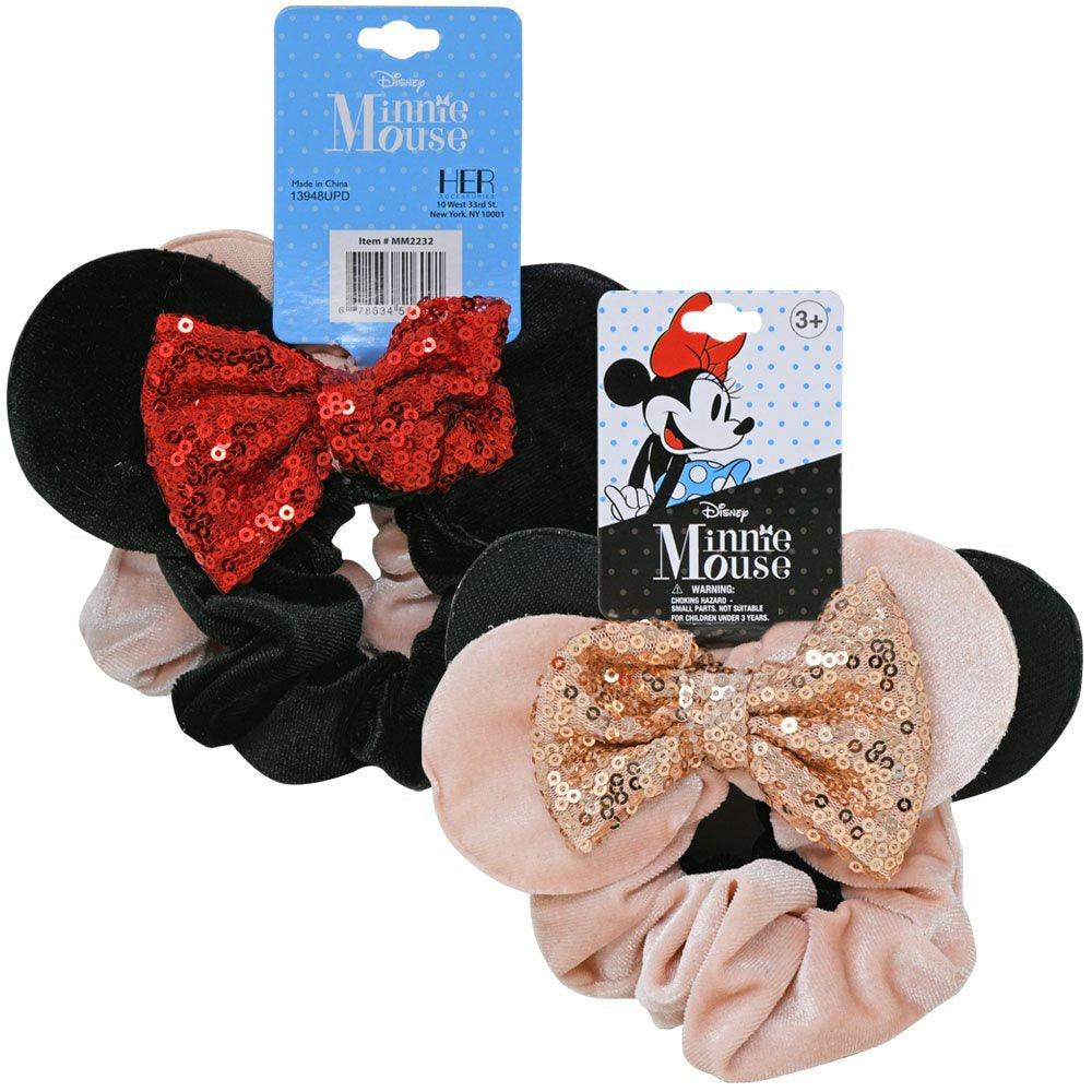 Minnie 2pk Scrunchie with Ears on Header Card