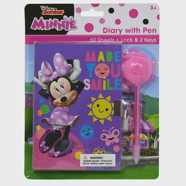 Minnie Diary with Pom Pen on Card