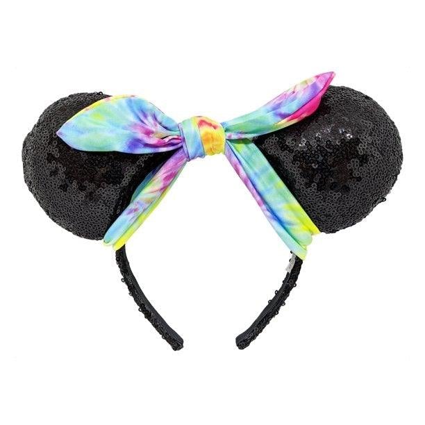 Minnie Ears Headband with Knotted Bow Tie Dye
