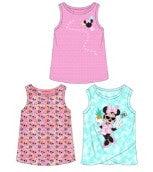Minnie Mouse 3 Pack Sleeveless Shirts, Girls 4-6x, Pink/Blue