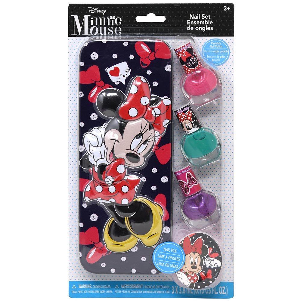 Minnie Mouse 3 Pk Polish and Nail File with Tin Case