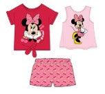 Minnie Mouse 3Pc Short Set, Girls 4-6x, Pink/Red