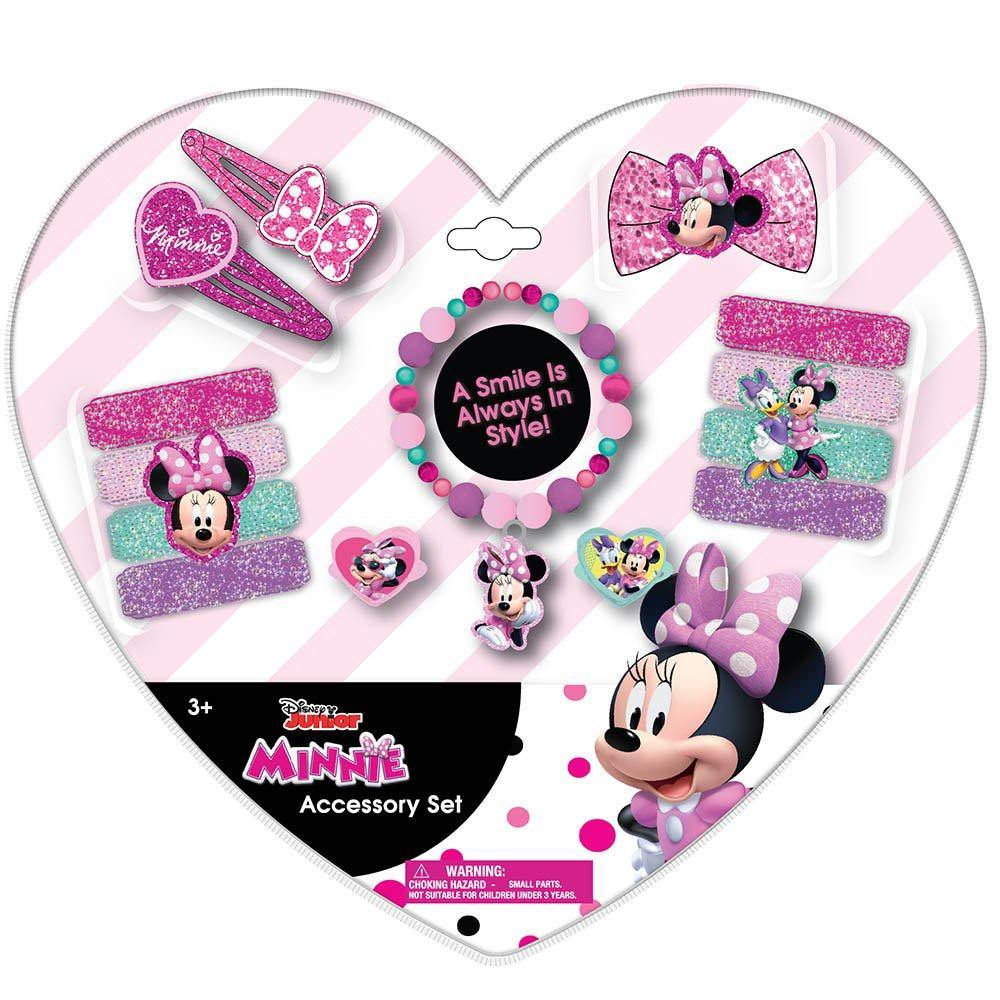 Minnie Mouse Accessory Set Heart Shaped Blister Pack