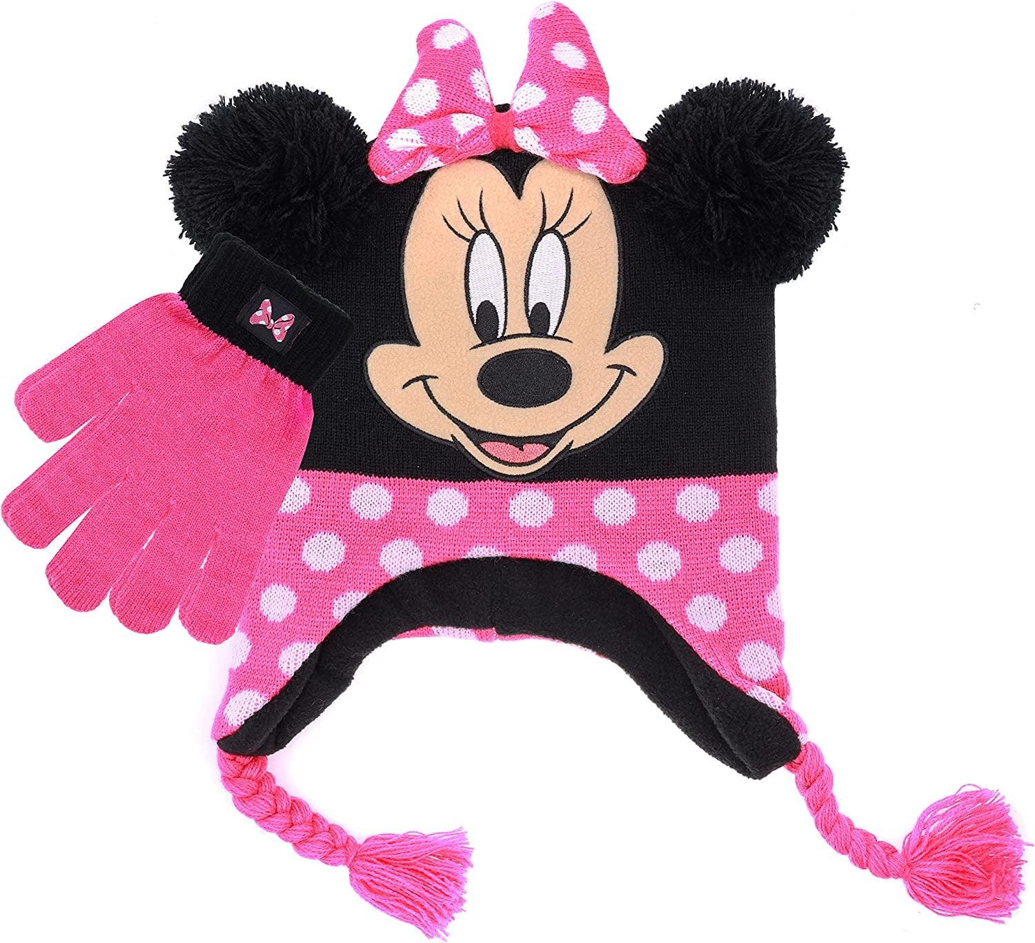 Minnie Mouse Beanie And Mitten Set