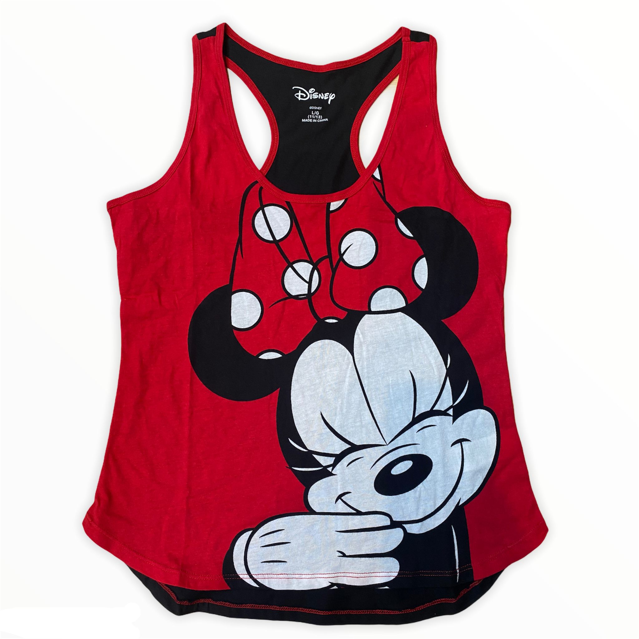 Minnie Mouse Big Face Tank Top, Red