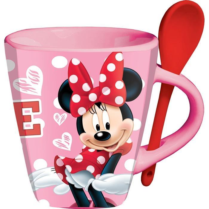 Minnie Mouse Cup-O-Sass 11 oz Mug with Spoon Pink