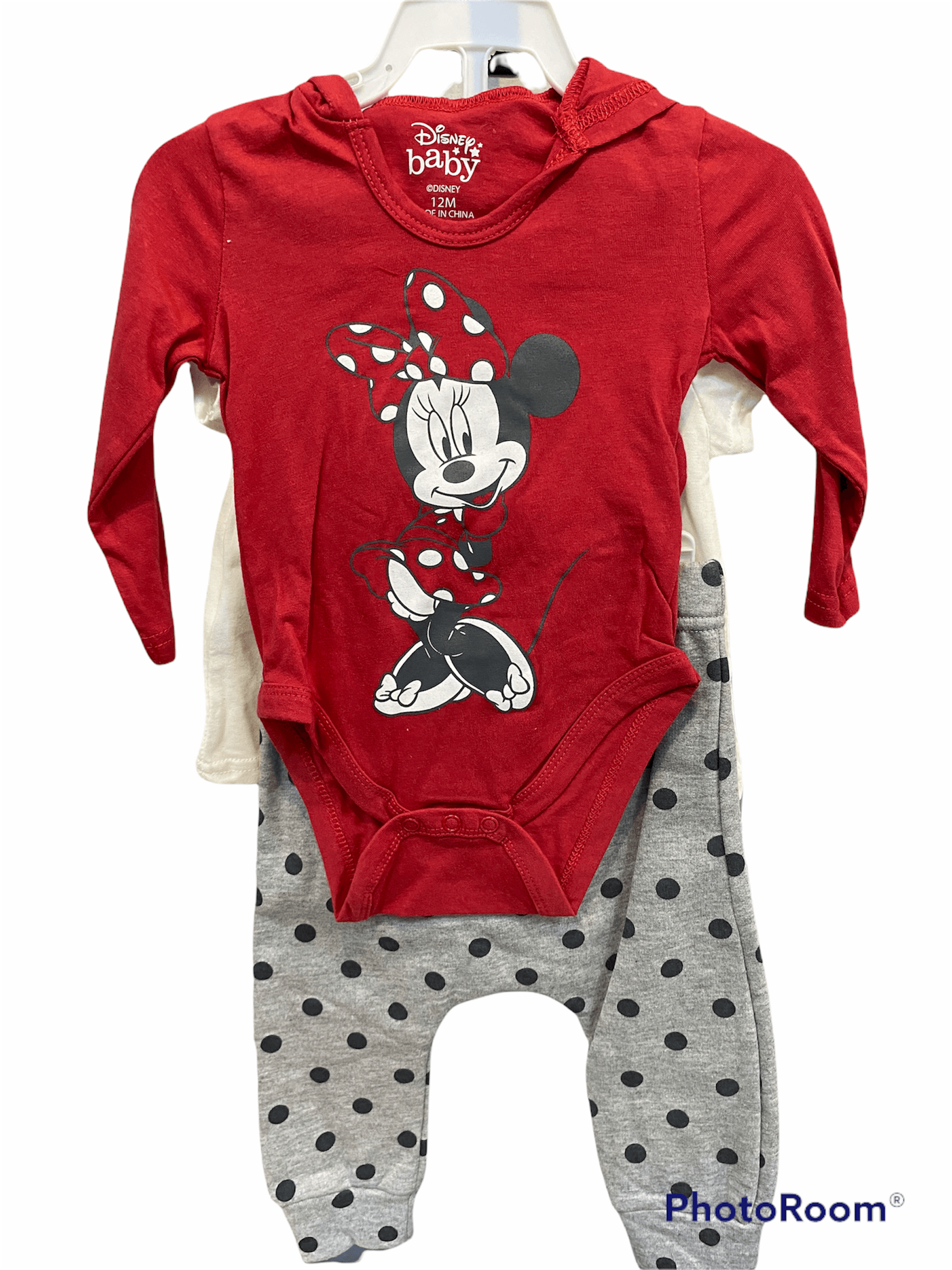 Minnie Mouse Infant 3pc Layette Set-Red