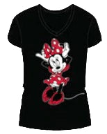 Minnie Mouse Ladies V-Neck Loungewear Tee