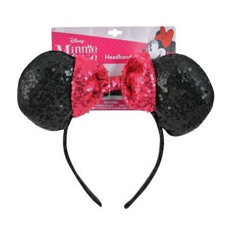 Minnie Mouse Sequin Ears with Sequin Bow