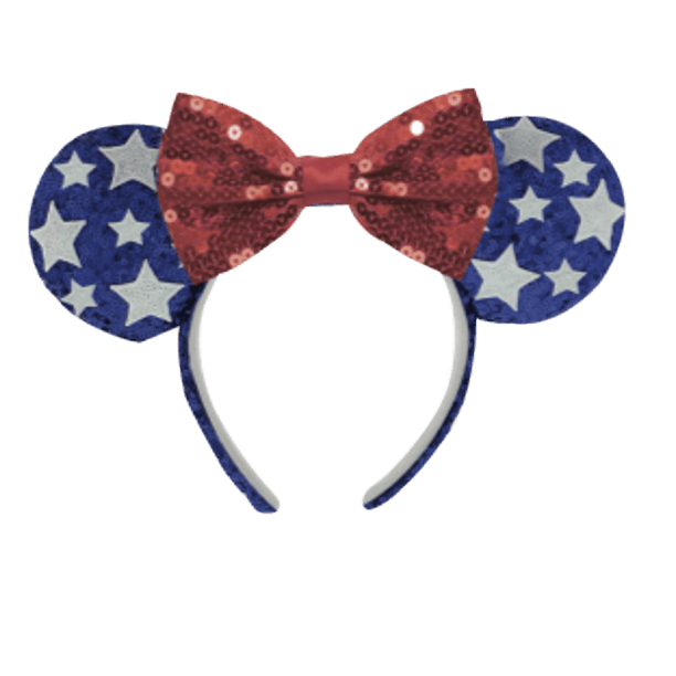 Minnie Mouse Star Ears Headband Red Bow