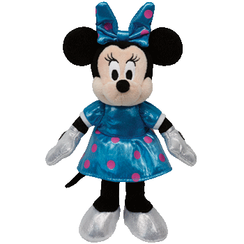 Minnie Mouse Ty Plush Teal Sparkle 13"