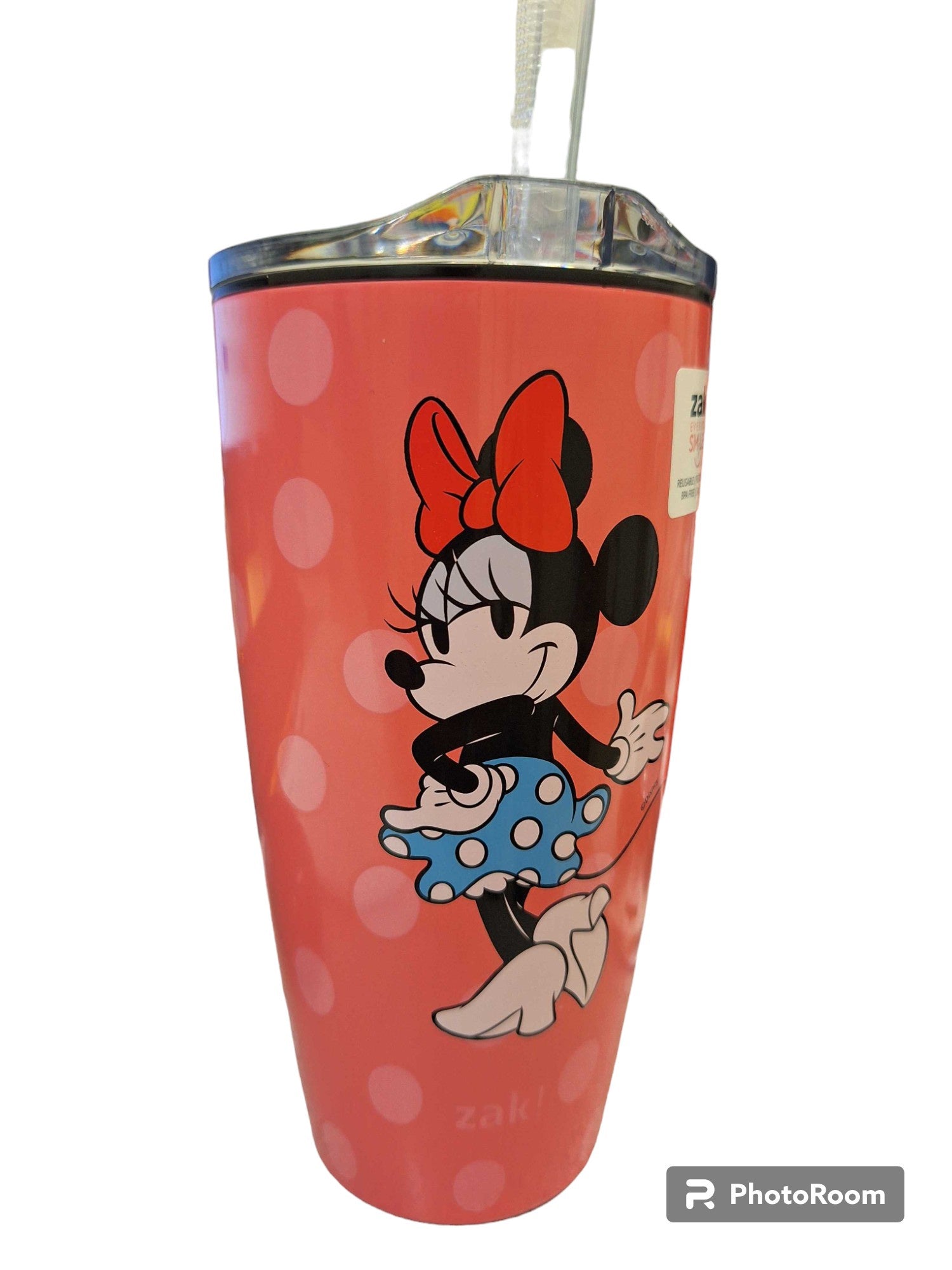 Pink Minnie Stainless steel Tumbler 20oz with Lid & Straw