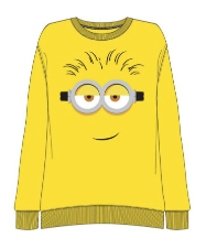 Adults Sligh Minion Pullover Sweatshirt, Yellow