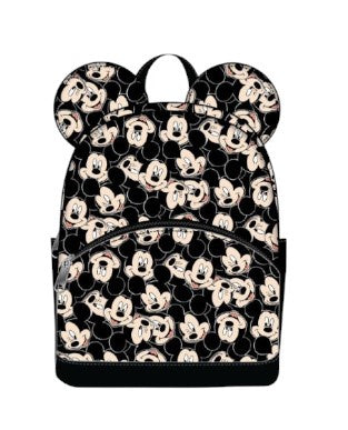 Disney Mickey Faces 12" Leather Backpack w/ 3D Ears